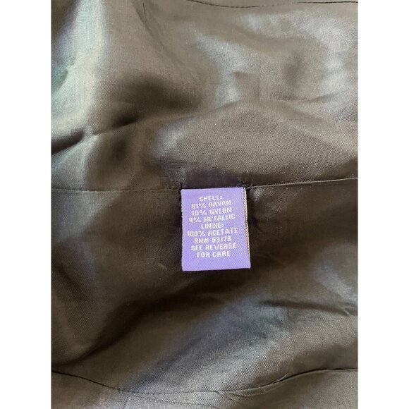 Vivienne Tam Womens Lurex Cropped Blazer Jacket Medium Gray with Silver Metallic - Picture 8 of 8